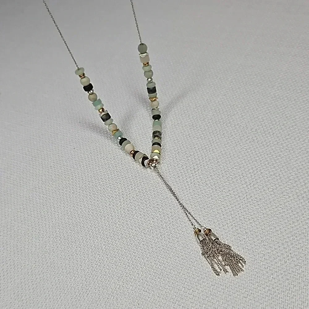 NIB - Retired‎ Stella & Dot Anda Intention Lariat Necklace Balance Beaded Tassel